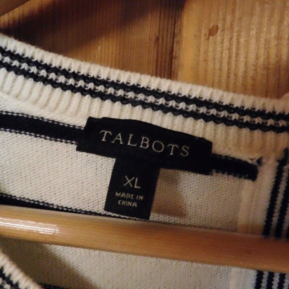 Talbots Getaway Bonjour Aloha Sweater Womens XL Sequin Embellished Button Back - Picture 4 of 8